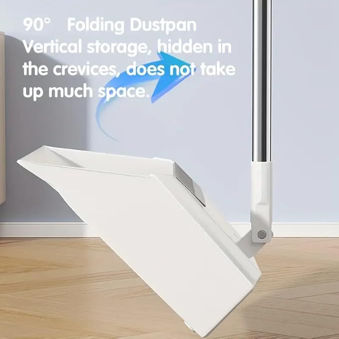 2 in 1Broom and Dustpan Set with Garbage Bags, Broom Dust pan with Long Handle, for Home, Broom with Dustpan Combo Set, for Home Office School Dorm, Cleaning Supplies, Household Cleaning Gadgets-1pc