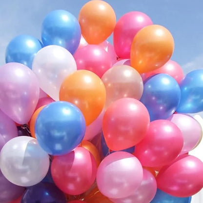 KALOR 12 Inch Pearl Blue Balloons, 50 Pcs Shiny Latex Helium Balloons for Kid's Birthday Party, Baby Shower, Wedding, Graduate Party Decorations