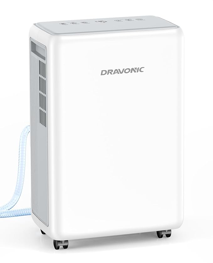 2000 Sq. Ft Dehumidifier for Basement, 30 Pint Dehumidifiers for Home, Bedroom and Bathroom, 3 Modes Dehumidifier with Drain Hose, Smart Humidity Control, 24H Timer (White)