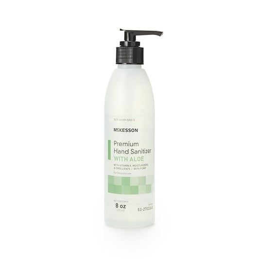 McKesson Hand Sanitizer with Aloe, 8 oz Pump Bottle [Pack of 24] – Bulk, 70% Ethyl Alcohol, Spring Water Scent, No-Rinse Sanitizing Gel with Vitamin E and Moisturizers, Medical-Grade