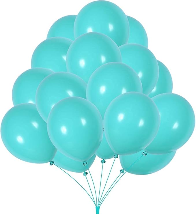 Teal Balloons,Tiffany Blue Balloons，12inch 100 pcs Turquoise Balloon for Party Decoration paty Graduation Decoration