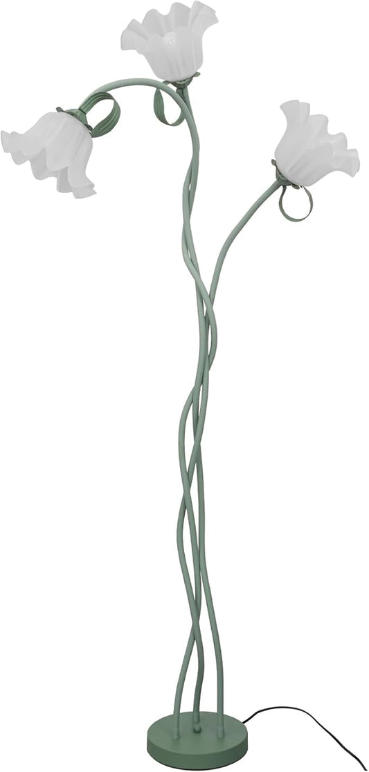 Vertical 3 Heads Flowers Lily Floor Lamp Creative Lily of The Valley Floor Lamp Living Room Sofa Side Bedroom Bedside
