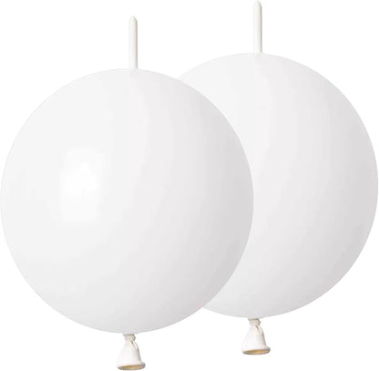 White Link Balloons 10 Inch 120 Pcs Latex Linking Balloons for Birthday Wedding Party Festival Decorations