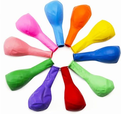 Prextex 300 Party Balloons 12 Inch 10 Assorted Rainbow Colors - Bulk Pack of Strong Latex Balloons for Party Decorations, Birthday Parties Supplies or Arch Decor - Helium Quality