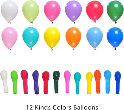 400 Pack Rainbow Balloons - 5 Inch Assorted Colors Mini Latex Helium Balloons Bulk (12 Kinds)