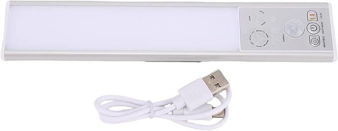 ciciglow Under Cabinet Lighting, Rechargeable Motion Sensor Light, Indoor Lighting, 3 Color Temperature Dimmable, Wireless Closet Lamp for Kitchen, Stair, Pantry