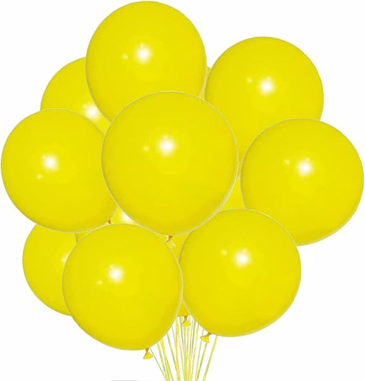 GaesQae Yellow Balloons,12 Inches Yellow Balloons,100pcs Latex Balloons for Birthday Wedding Party Baby Shower Decoration Engagement Party Decorations