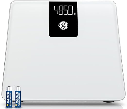 GE Scale Body Weight Bathroom, 500lbs Weight Scales for People BMI Accurate Bluetooth Weighing Device Digital Electronic Weigh Machine White
