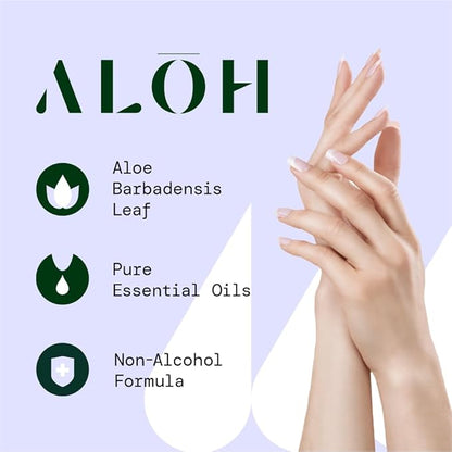 ALŌH Skin - Softening Sanitizing Hand Wipes – Sweet Orange Bergamot (1 Box of 20 Individual Wrapped Wipes)