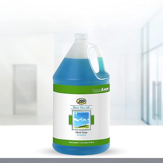 Zep Blue Sky Foaming Antibacterial Hand Soap Refill - 1 Gallon (Case of 4) 332124 - Disinfects Hands, Mild on Skin
