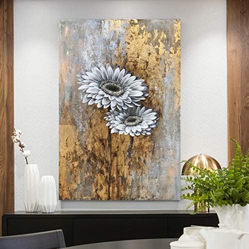 Yihui Arts Wild Sunflower Wall Art Vintage Floral Painting Pictures for Farmhouse Living Room Bedroom Decor