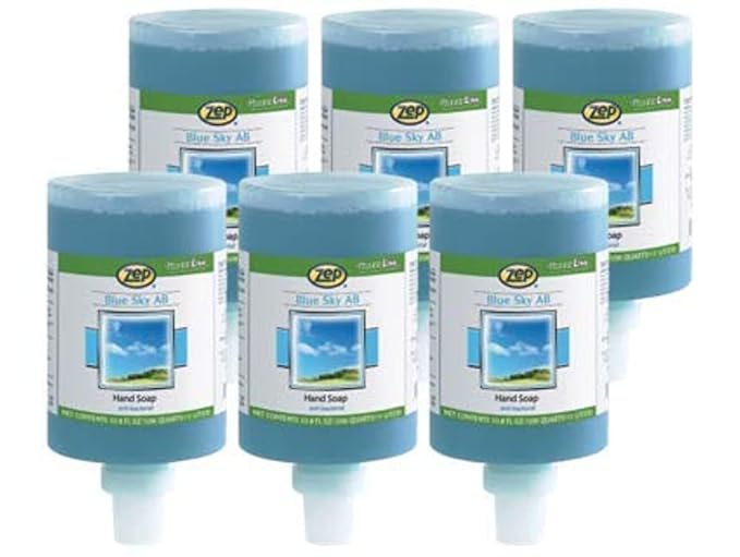Zep Blue Sky Foaming Antibacterial Hand Soap Refill 1 Liter Case of 6 - Disinfects and Conditions Hands (332111)