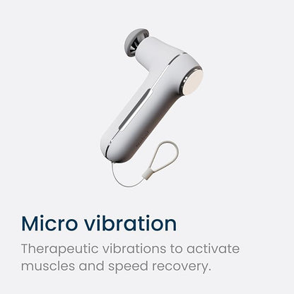 Nobol MyoLite Percussion Massage Gun - Deep Tissue Muscle Relief, Quiet & Portable, Cordless with 4 Attachments and Travel Case (White)