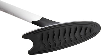 Broombi Sani-Flex Toilet Brush Squeegee and drip-Less Holder Set with a Patented Silicone Bristle-Free Head - no Mess, no clinging gunk or Poo, Super Clean Solution (White)