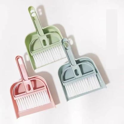 Brush Desktop Mini Broom Set Small Keyboard Cleaning Brush with Dustpan Household Miscellaneous Brush Pack of 3