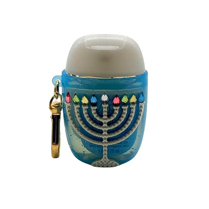 Bath & Body Works Hanukkah Blingy Menorah Themed Pocketbac Holder with Warm Vanilla Sugar Hand Gel 2-piece bundle