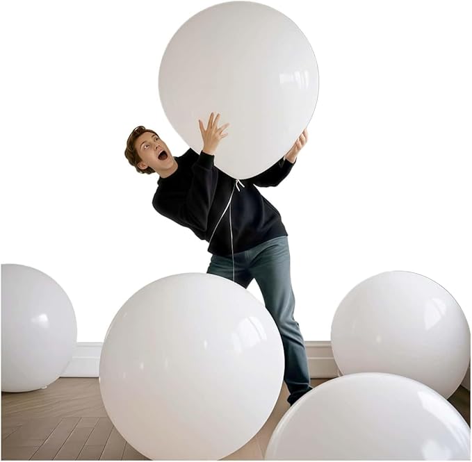 35 Pack White Balloons 36 Inch White Latex Party Large Balloon Bulk for Various Party Events Decorations