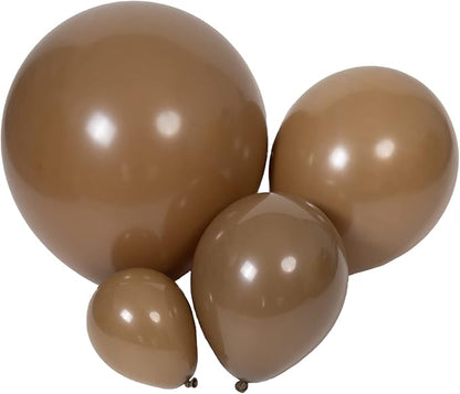 100pcs Brown Balloons 18 inch +12 inch +10 inch +5 inch Latex Party Coffee Balloon Birthday Baby Shower Decorations Wedding Balloons bulk