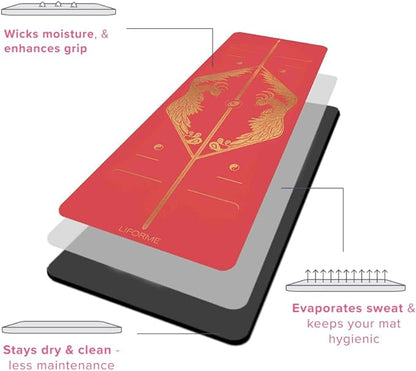 Liforme Zodiac New Year Collection - Free Yoga Bag Included - Patented Alignment System, Warrior-like Grip, Non-Slip, Eco-friendly, Sweat-resistant, Long, Wide and Thick for Comfort