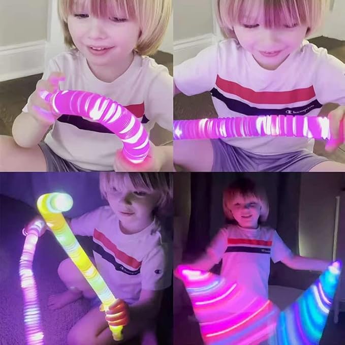12PCS Multicolor Light Up Glow Necklaces Bracelets Party Favors Accessories for , Glow Sticks Pop Tubes for kids,Glow Birthday Camping Wedding Party Supplies Decorations for Boys Girls