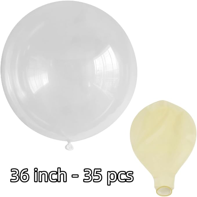 30 Pack Clear Balloons 36 Inch Clear Latex Party Large Balloon Bulk for Various Party Events Decorations