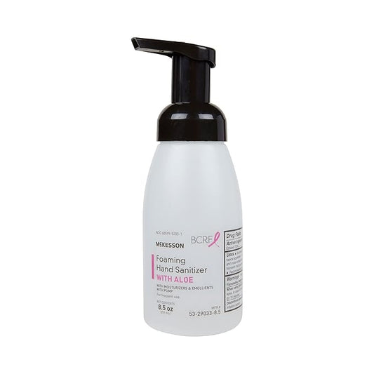 McKesson Foaming Hand Sanitizer with Aloe, 8 1/2 oz Pump Bottle [Pack of 24] - Bulk, 70% Ethyl Alcohol, Spring Water Scent, No-Rinse Foam with Vitamin E and Moisturizers