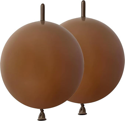 Brown Link Balloons 12 Inch 120 Pcs Latex Quick Linking Balloon for Birthday Wedding Party Festival Decorations