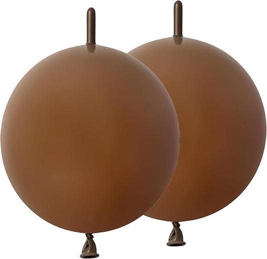 Brown Link Balloons 10 Inch 120 Pcs Latex Linking Balloons for Birthday Wedding Party Festival Decorations