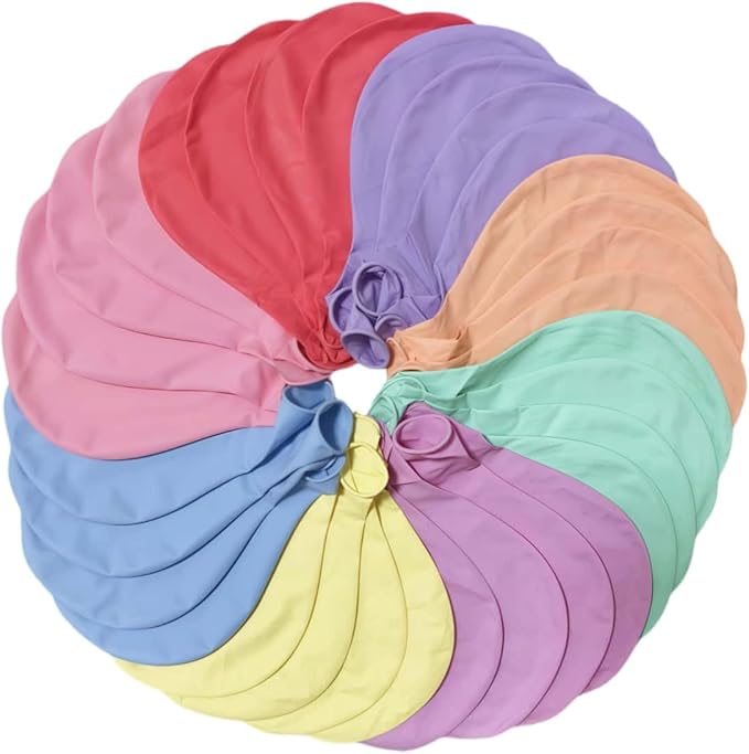 50 Pack Pastel Balloons 24 inch Multicolor Macaron Balloon for Valentine's Day Girls Birthday Baby Shower Easter Party Decoration