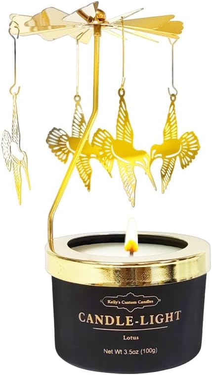 Kelly's Custom Candles Hummingbirds Gift for Women Her,Unique Birthday Candle Gifts for Sister and Wife,Anniversary,Rotating Scented Candle Gifts.