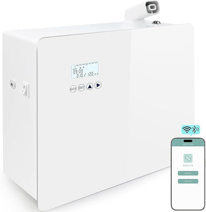 2025 𝐔𝐩𝐠𝐫𝐚𝐝𝐞𝐝 𝟓𝟎𝟎𝟎 𝐒𝐪.𝐅𝐭 1000ml Capacity Waterlesss Essential Oil Diffuser with Wi-Fi Control, Whole House Smart Scent Machine, Cold Air Diffuser Tech for Whole Home, Hotel, Party