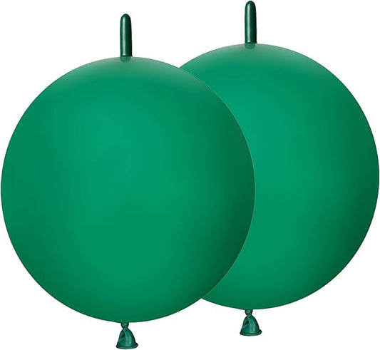 Dark Green Link Balloons 6 Inch 120 Pcs Latex Quick Linking Balloon for Birthday Wedding Party Festival Decorations