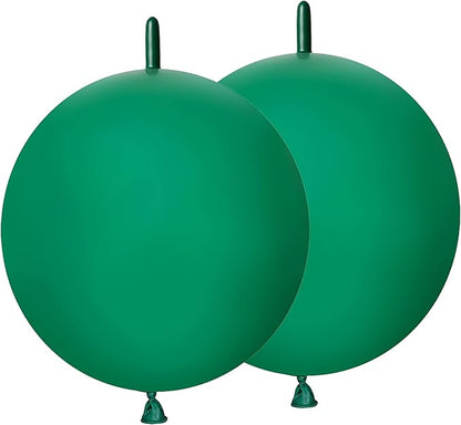 Dark Green Link Balloons 10 Inch 120 Pcs Latex Linking Balloons for Birthday Wedding Party Festival Decorations