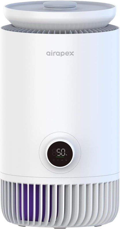 2-in-1 Humidifier and Air Purifier Combo, Mistless Evaporative Humidifier and HEPA Filter Air Purifier, Silent, WIFI Smart for Bedroom, White