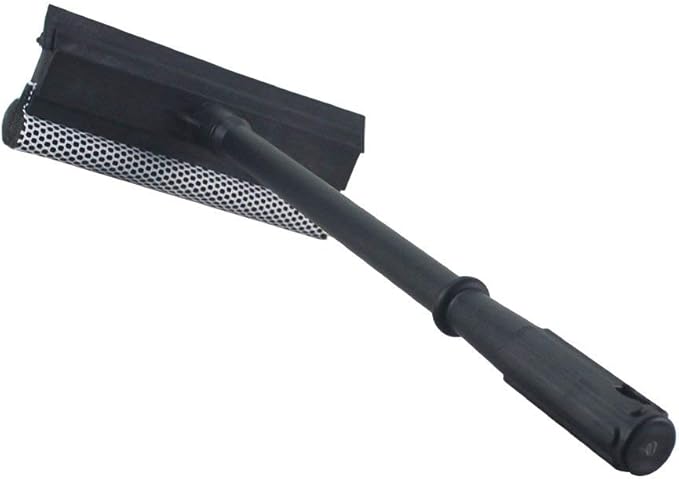 Window Squeegee Cleaning Tool Window Cleaner Car Squeegee Windshield Cleaning Sponge and Rubber Squeegee,BlackM