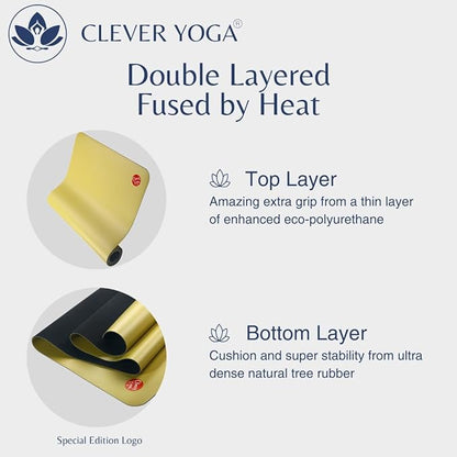 Premium Clever Yoga Mat - Extra Long Yoga Mat Suitable For All Yoga Types - Workout Mat For Home Or On The Go - Includes Our Perfect Fit Mat Bag