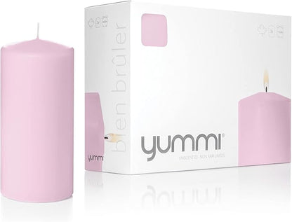 yummi 3" x 6" Blush Round Pillar Candles - 3 per Pack
