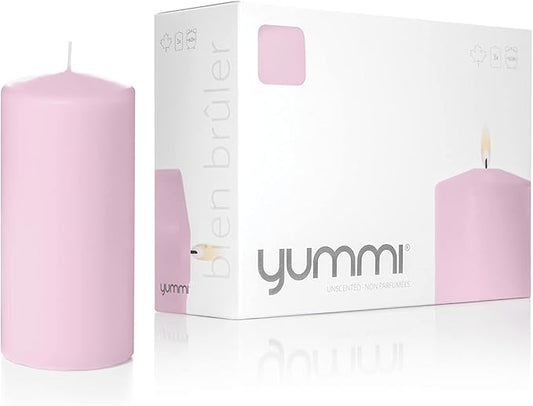 yummi 3" x 6" Blush Round Pillar Candles - 3 per Pack