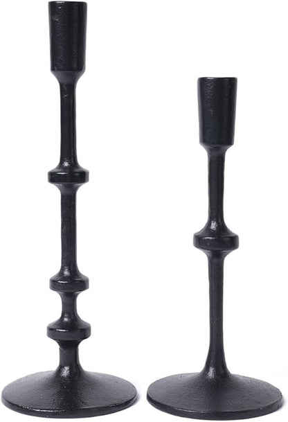 SEINHIJO Iron Taper Candle Holder Set of 2 - Decorative Tall Candle Stand, Candlestick Holder for Wedding, Dining Table, Party Decoration