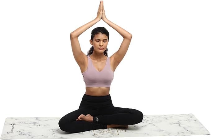 Suede yoga mat - Premium Printed Natural Eco-friendly Non-Slip Mat Great for Hot Yoga, Pilates, Workouts (72 inch x 24 inch x 3mm thick)