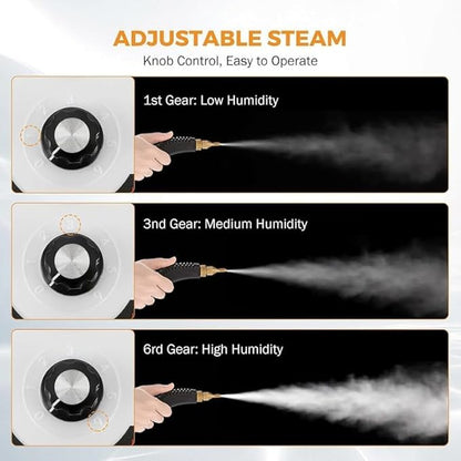 Steam Cleaner for Home, 2500W High-Power Multi-Surface Steamer with 6-Level Adjustment, 10s Fast Heat-Up, 36oz Large Tank for Grout, Upholstery, Car, Kitchen, Bathroom & Floor Cleaning