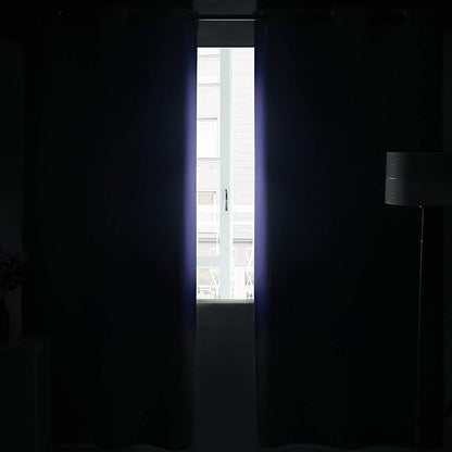 DWCN Navy Blue Blackout Curtains Blocking Light Room Darkening Thermal Insulated Grommet Window Curtain for Bedroom Living Room Privacy Solid Drapes 38 x 54 Inches Length, Set of 2 Thick Panels