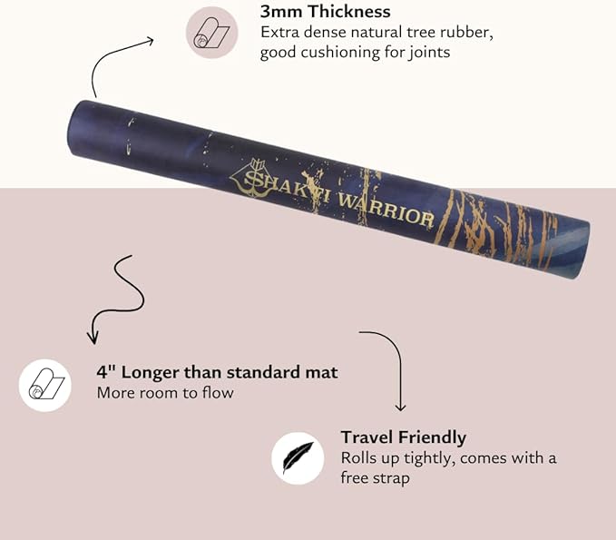 Suede yoga mat - Premium Printed Natural Eco-friendly Non-Slip Mat Great for Hot Yoga, Pilates, Workouts (72 inch x 24 inch x 3mm thick)