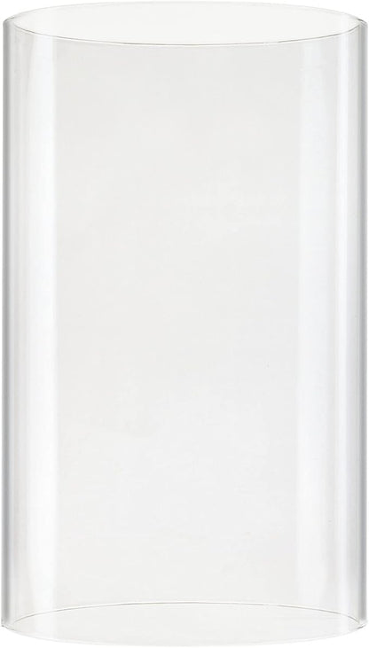 CYS EXCEL D-6" H-10 Glass Open Ended Hurricane Candleholder Bottomless Cylinder Sleeve Clear Chimney Shade Tube Cover, 1 Piece
