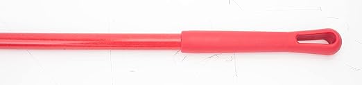 SPARTA 41083EC05 Plastic Color Coded Broom, Unflagged Bristles, Long Broom With Angled Head For Small Debris Cleaning, 56 Inches, Red, (Pack of 12)