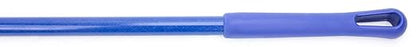 SPARTA 41083EC14 Plastic Color Coded Broom, Unflagged Bristles, Long Broom With Angled Head For Small Debris Cleaning, 56 Inches, Blue, (Pack of 12)