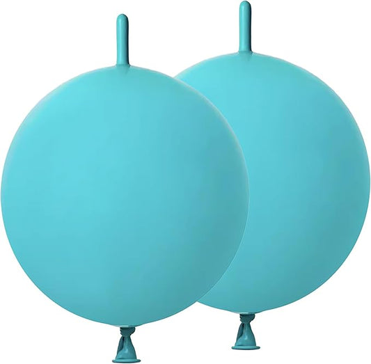 Teal Blue Link Balloons 12 Inch 120 Pcs Latex Quick Linking Balloon for Birthday Wedding Party Festival Decorations