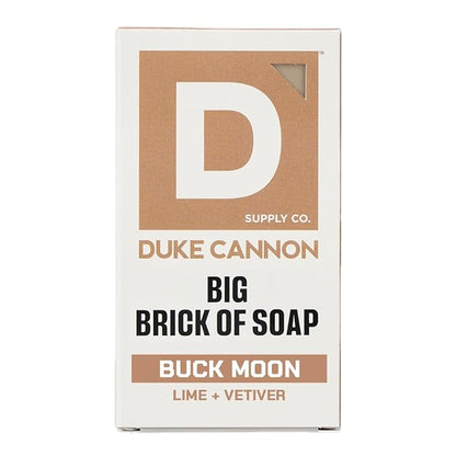 Duke Cannon Supply Co. Extra Large Bar Soap - Men's Natural Soap with Masculine Scents - Lime + Vetiver - Made in the USA with Domestic & Globally Sourced Materials - All Skin Types - Buck Moon,10 oz