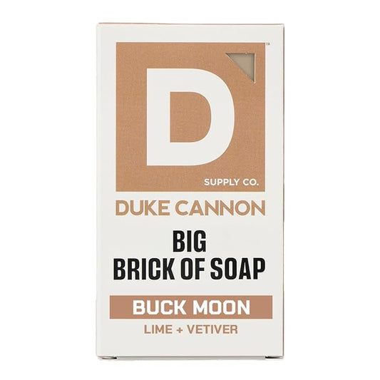 Duke Cannon Supply Co. Extra Large Bar Soap - Men's Natural Soap with Masculine Scents - Lime + Vetiver - Made in the USA with Domestic & Globally Sourced Materials - All Skin Types - Buck Moon,10 oz