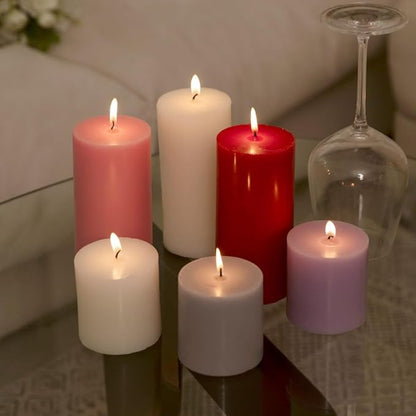 COCODOR Scented Pillar Candles, 3x6 Inch, White Jasmine, Candle Set of 3, Long Buring 85 Hours, Candles for Weddings, Party, Dinner, Home Decor.